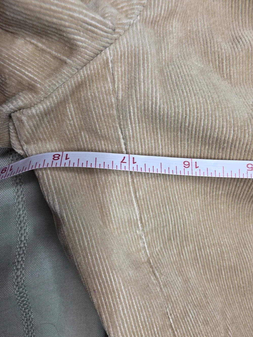 Tommy Hilfiger Y2K Tan Corduroy Long Trench Coat Plaid Lined Women's 4